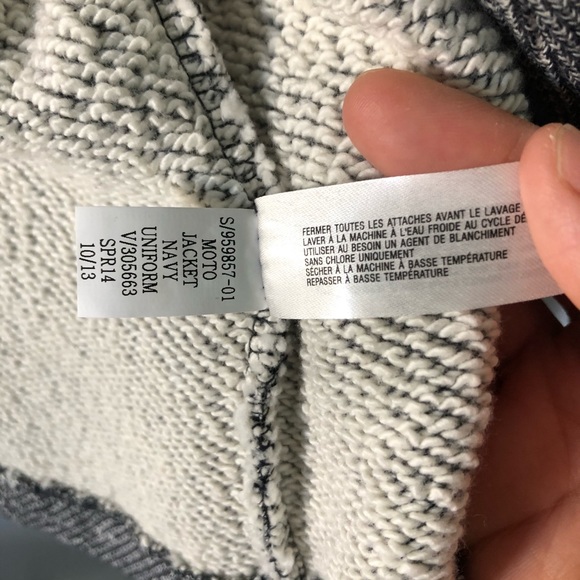 ⭐️NWOT Gap 100% Cotton Grey Moto Jacket - Picture 12 of 12